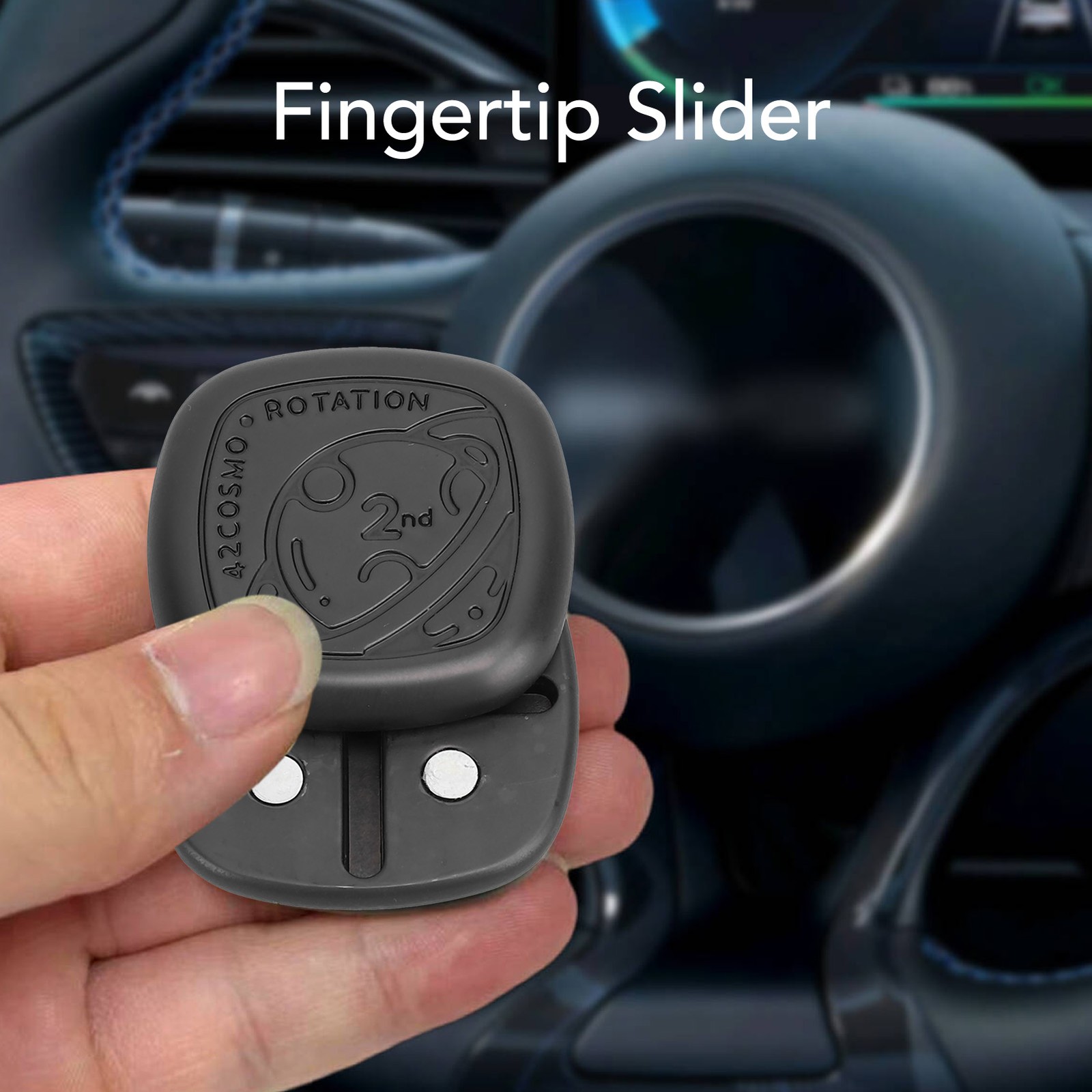 Fingertip Slider Four Way Rotating Push Card Metal Magnetic Fingertip Slider