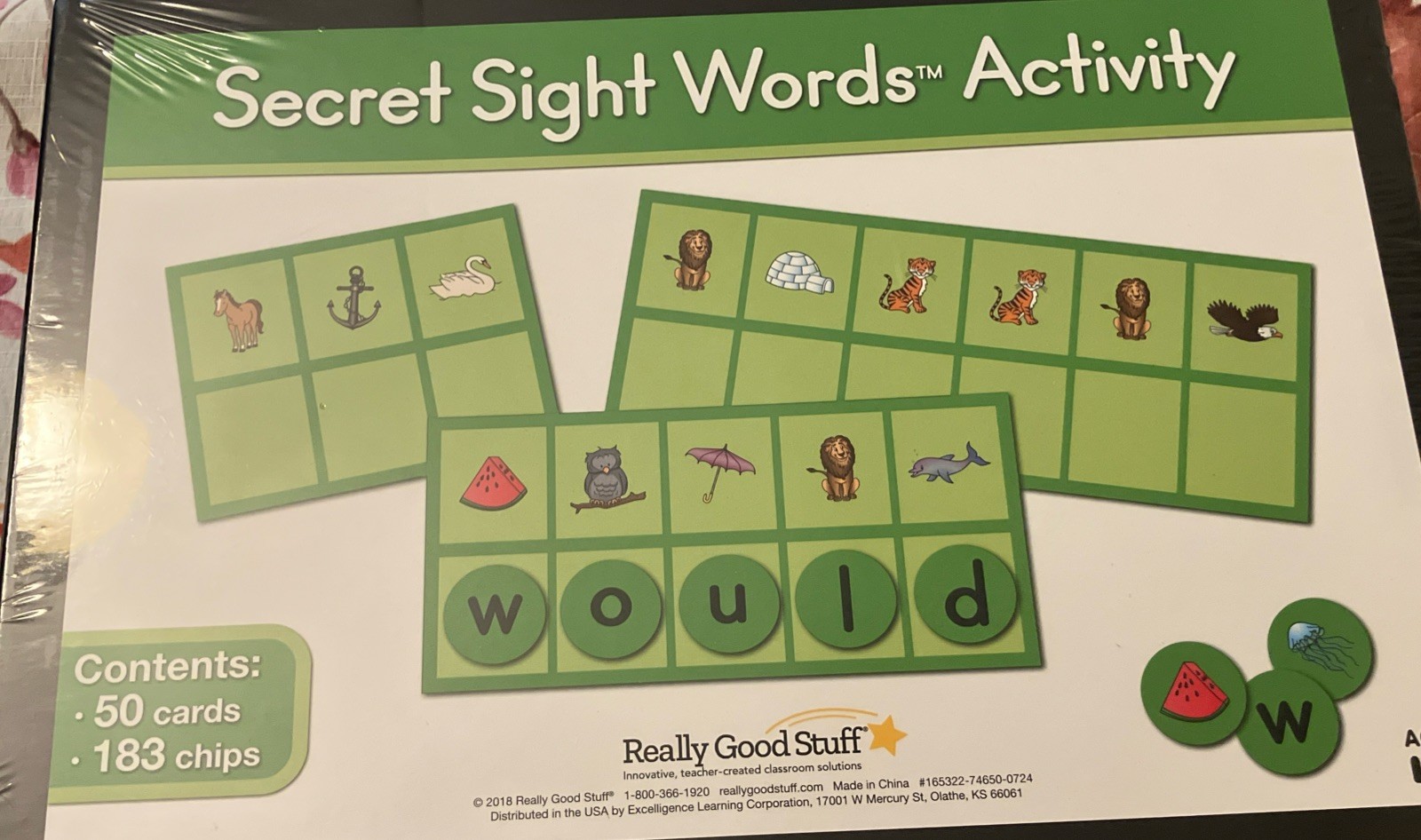 Secret Sight Words Activity By Really Good Stuff New Sealed Box