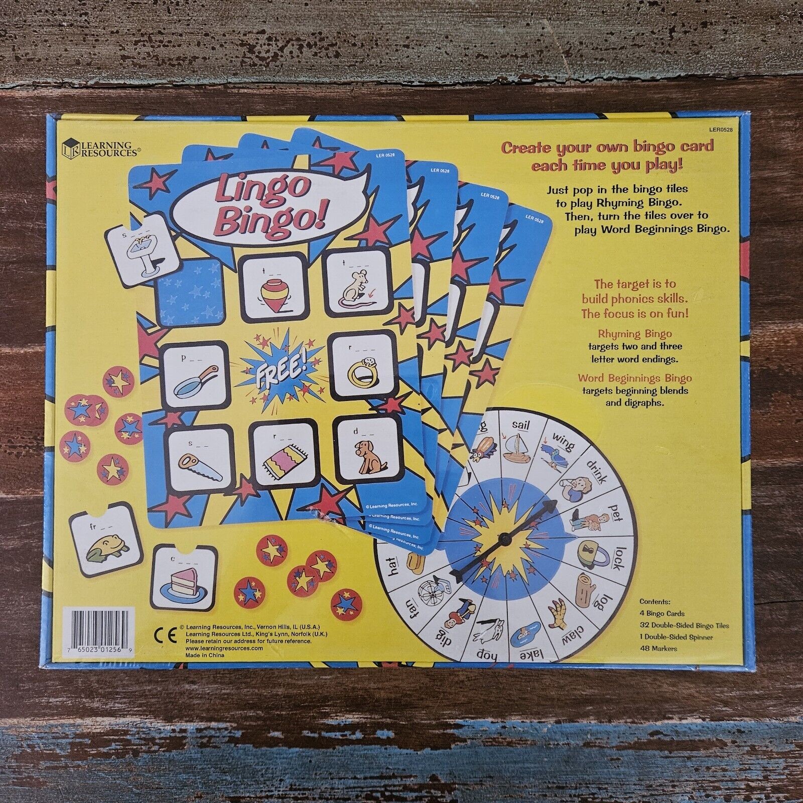 Lingo Bingo Language Board Game Two Games For Rhyming & Phonics