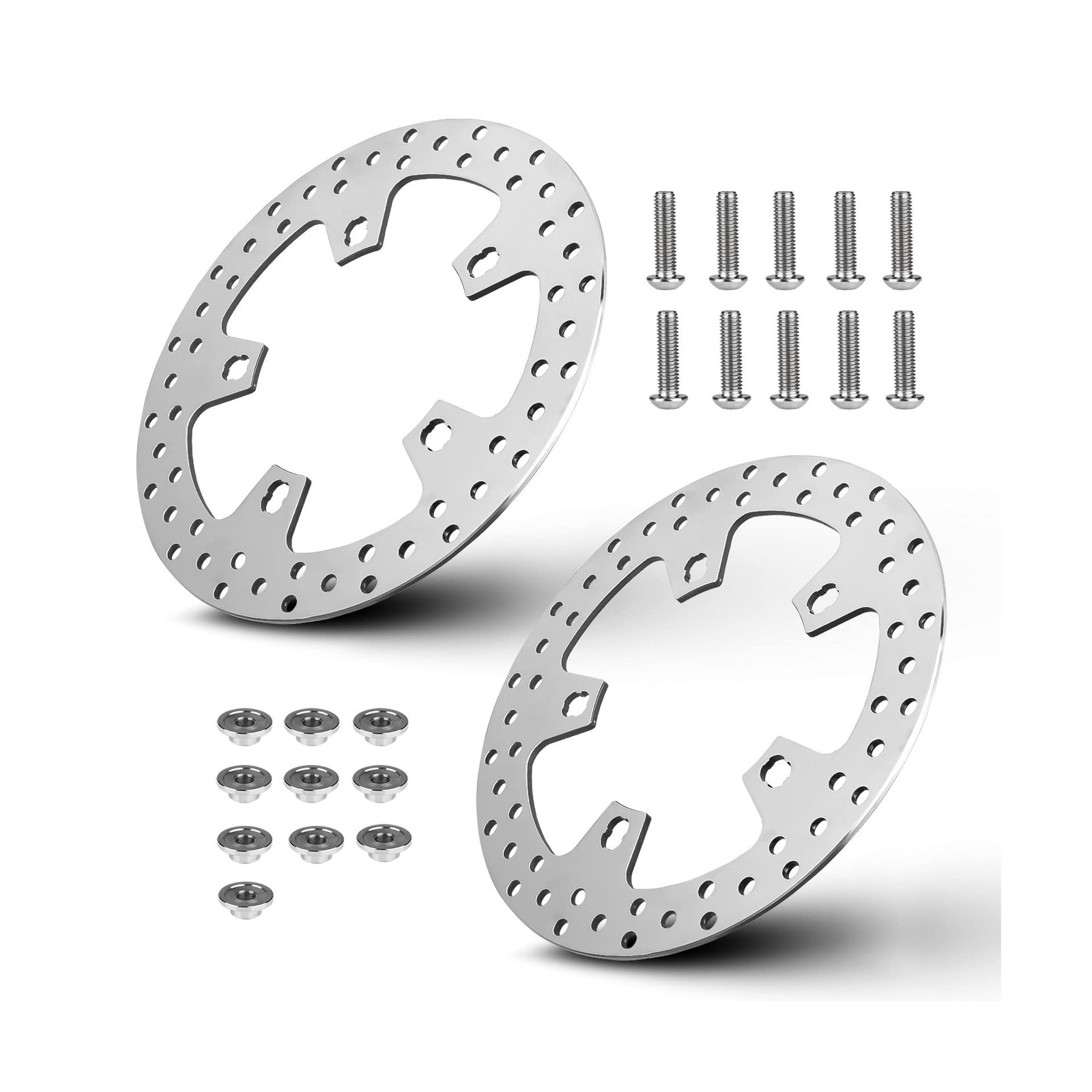 Youxmoto 11.8″ Front Brake Rotors and Bolts 2014-2022 for Harley Road King/Ro…