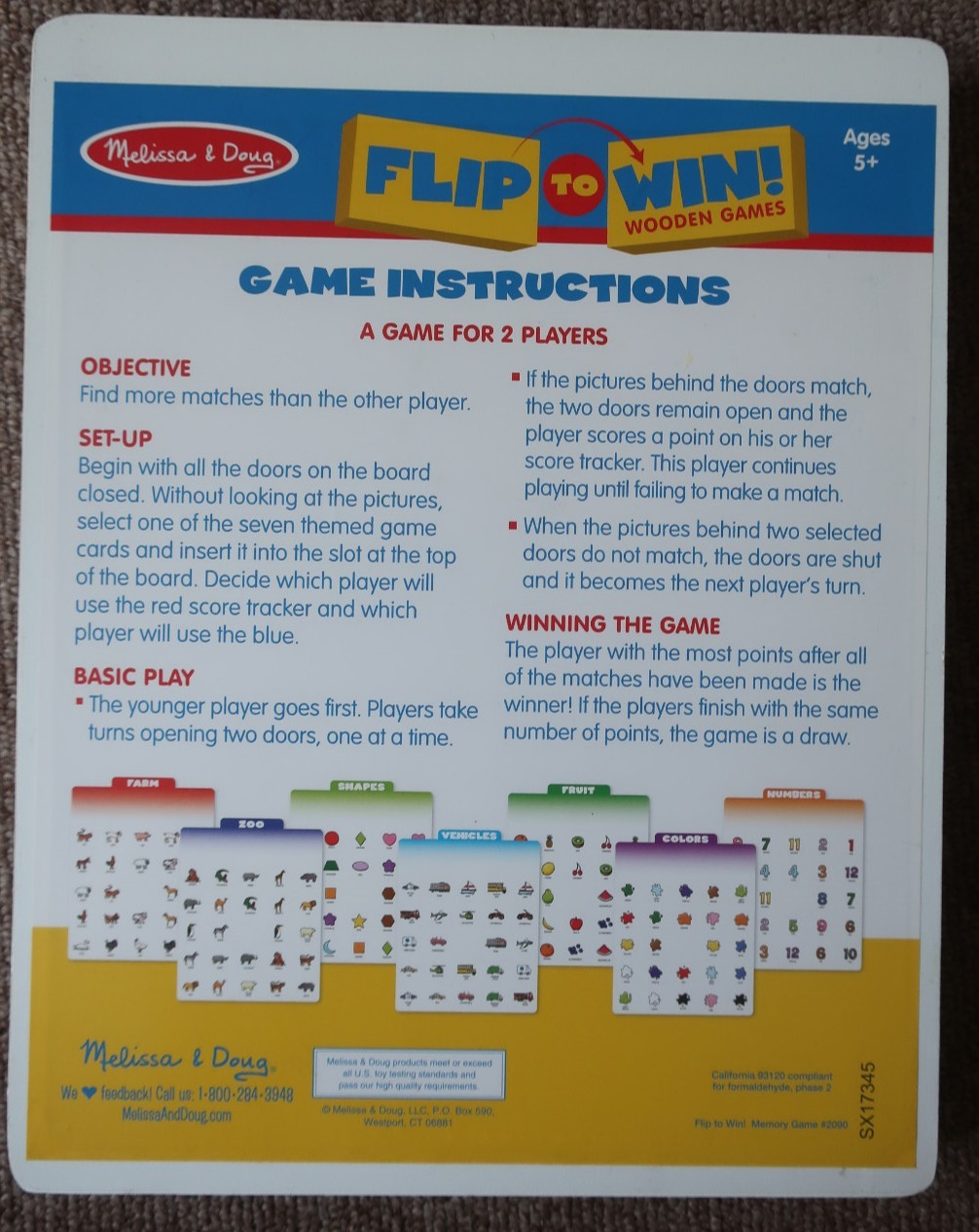 3 Pre-School Games; Things in My House, Lotto, Memory–All Complete