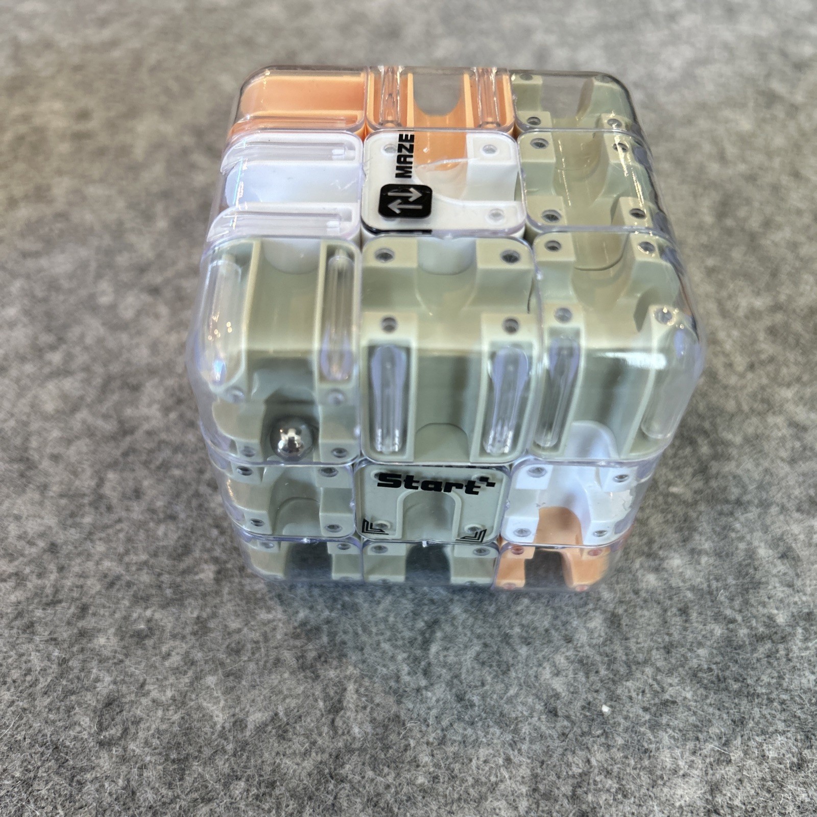 3D Labyrinth Maze Cube Transparent, Logical Thinking Toy