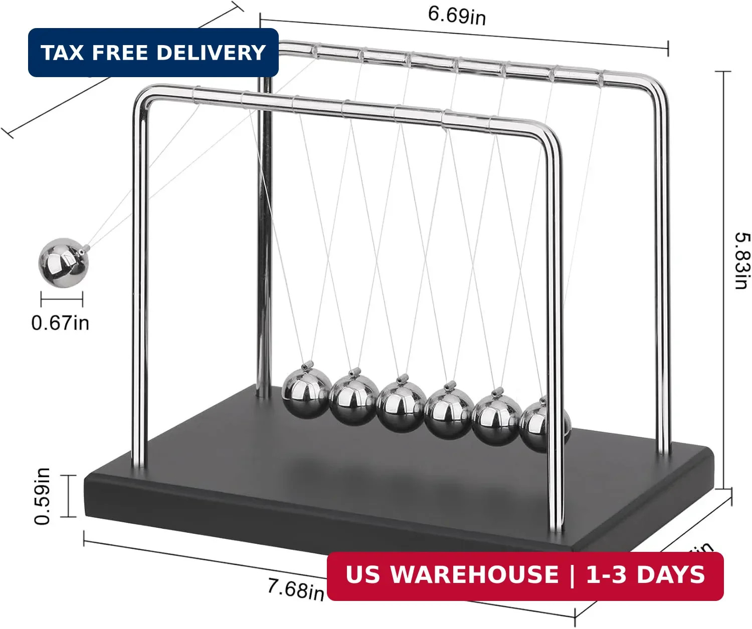 QLKUNLA Newtons Cradle Balance Balls Science Physics Gadget Desktop Decoration K