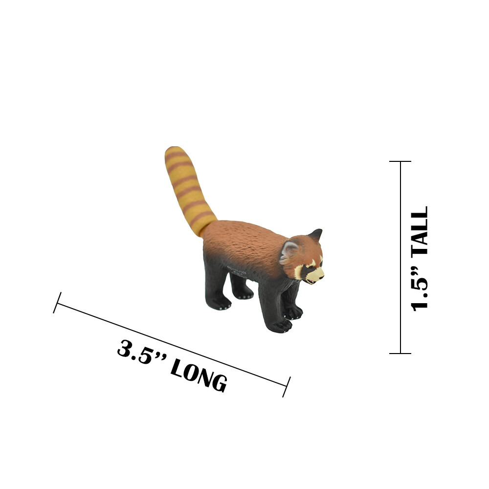 Red Panda Toy Plastic Realistic Replica with Moveable Tail 3.5″ x 1.5″ F093B384