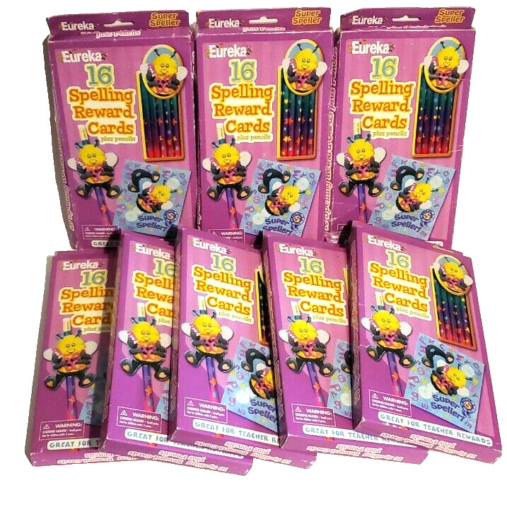 Pencils Spelling Reward Cards Teachers Eureka Super Speller Award 128 count