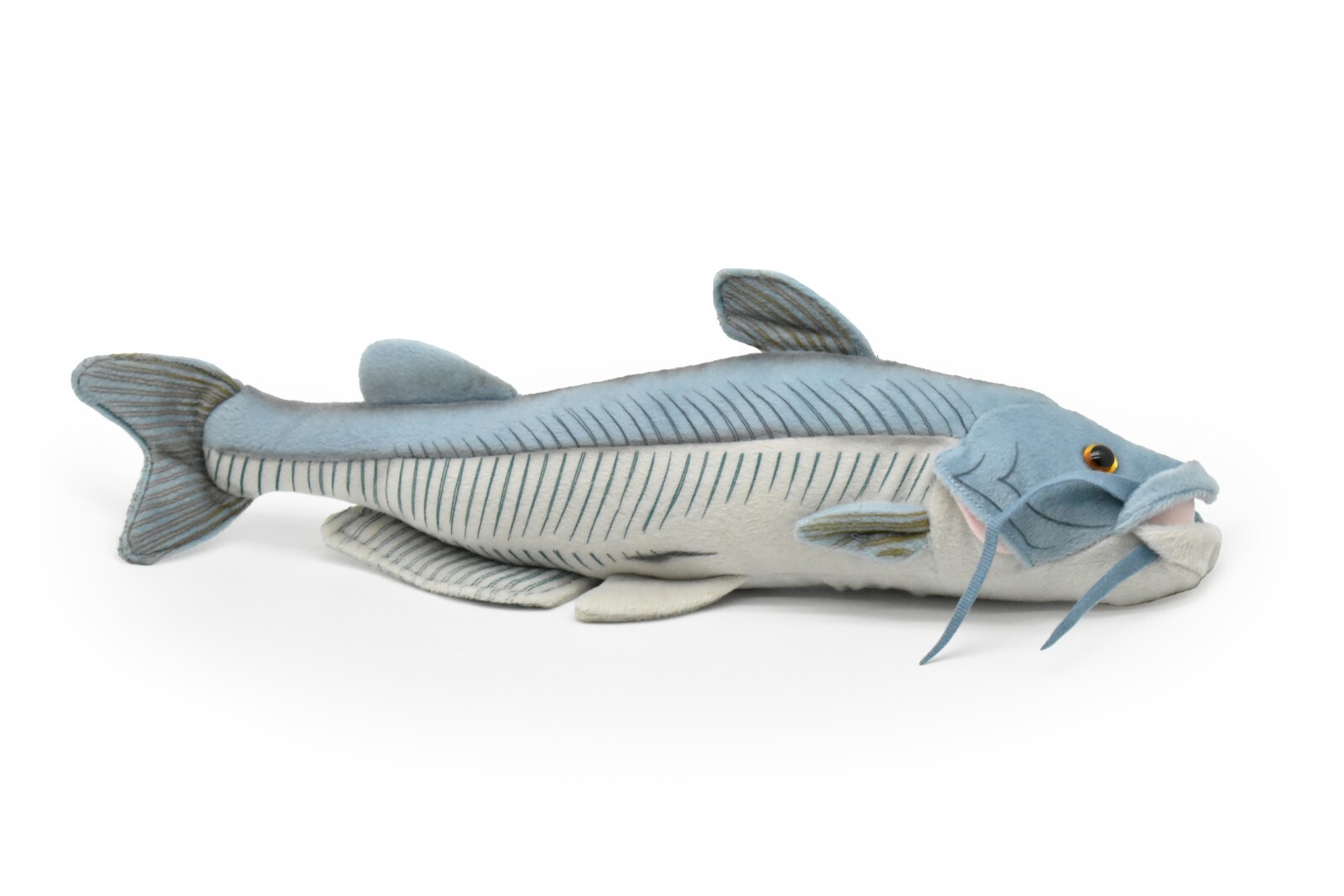 Blue Catfish Toy, Fish, Soft Realistic Stuffed Plush Fishing Gift 10″ or 17″