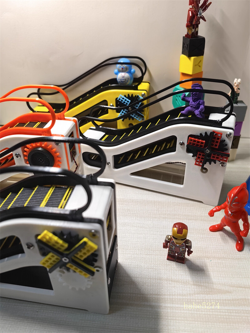 Simulation 3D Printed Escalator Lift Button Elevator Scene Model Children Toy