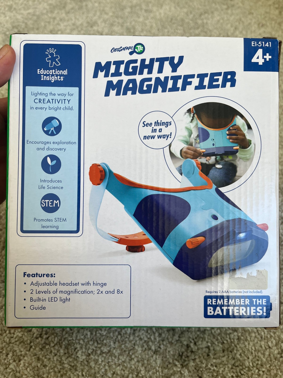 Educational Insights GeoSafari Jr. Mighty Magnifier Multicolor (5141) STEM