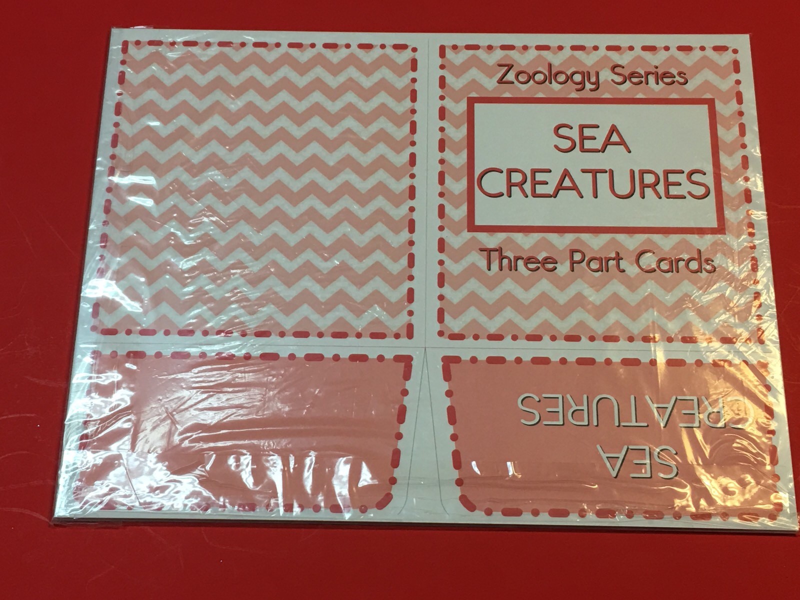 Sea Creatures- Zoology Series – Montessori 3 Three Part Card – (PRINTED) DIY