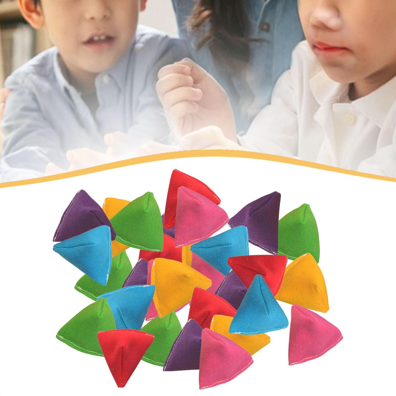 30x Mini Bean Bags Mini Sandbag Learning Game Color Learning 4cm Toss Bag for