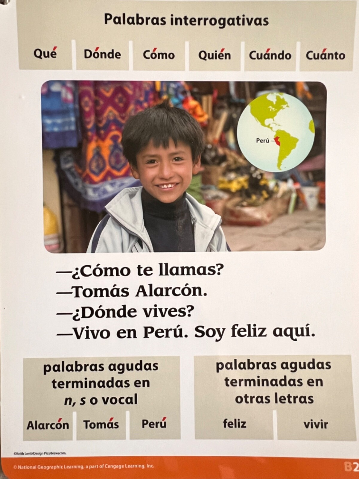 National Geographic Spanish FlashcardsCard-Used