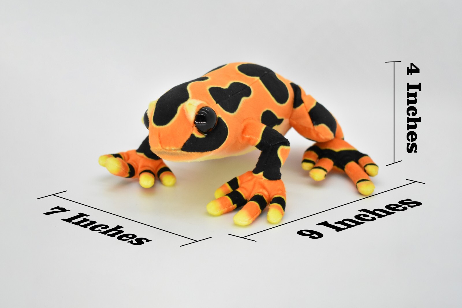 Frog, Orange, Poison Dart, Very Nice Plush Stuffed Animal Toy 9″ RI11B258