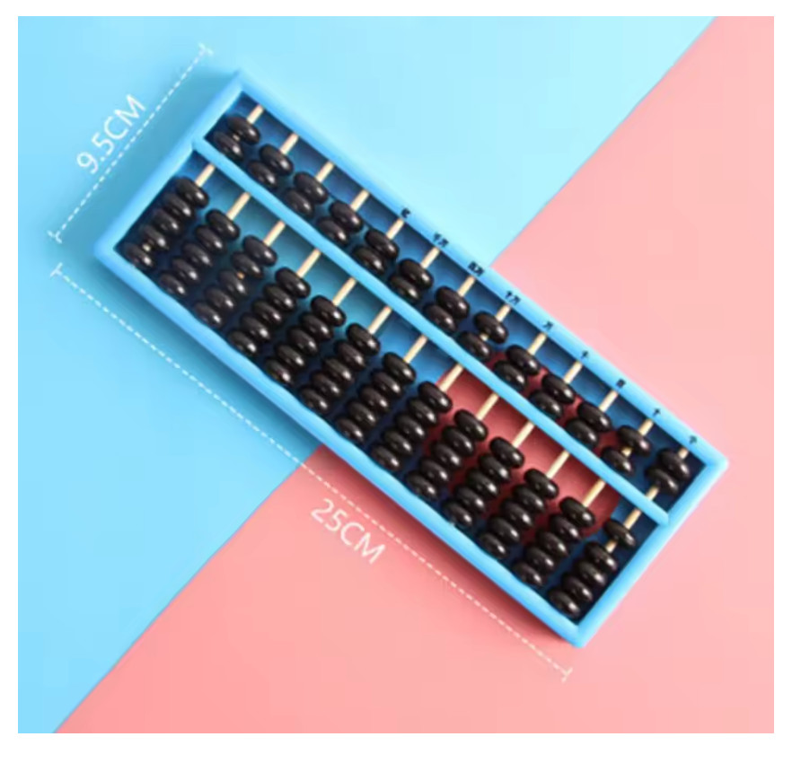 Wooden Abacus Calculator Wood Bead Arithmetic for Adults Kids Counting Tool