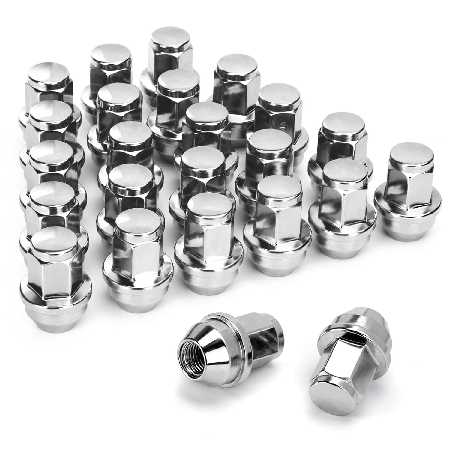 2015-2026 F-150 Expedition OEM M14-1.5 Lug Nuts Kit Silver 24 Pack
