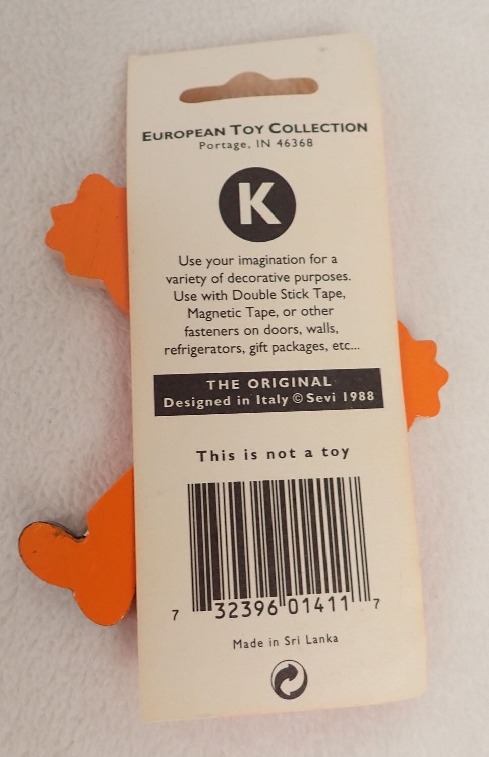 3 Sevi Hand Painted Wood Alphabet Letters VTG NOS Orange “K” Red “C” & Green “M”