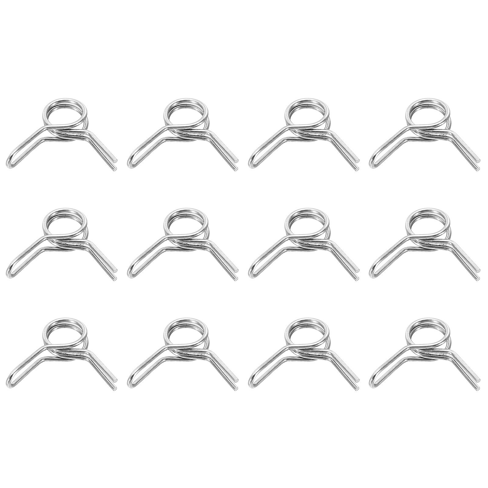 12Pcs 4mm ID 4-4.8mm OD Double Wire Spring Hose Clamp Spring Clips Clamps