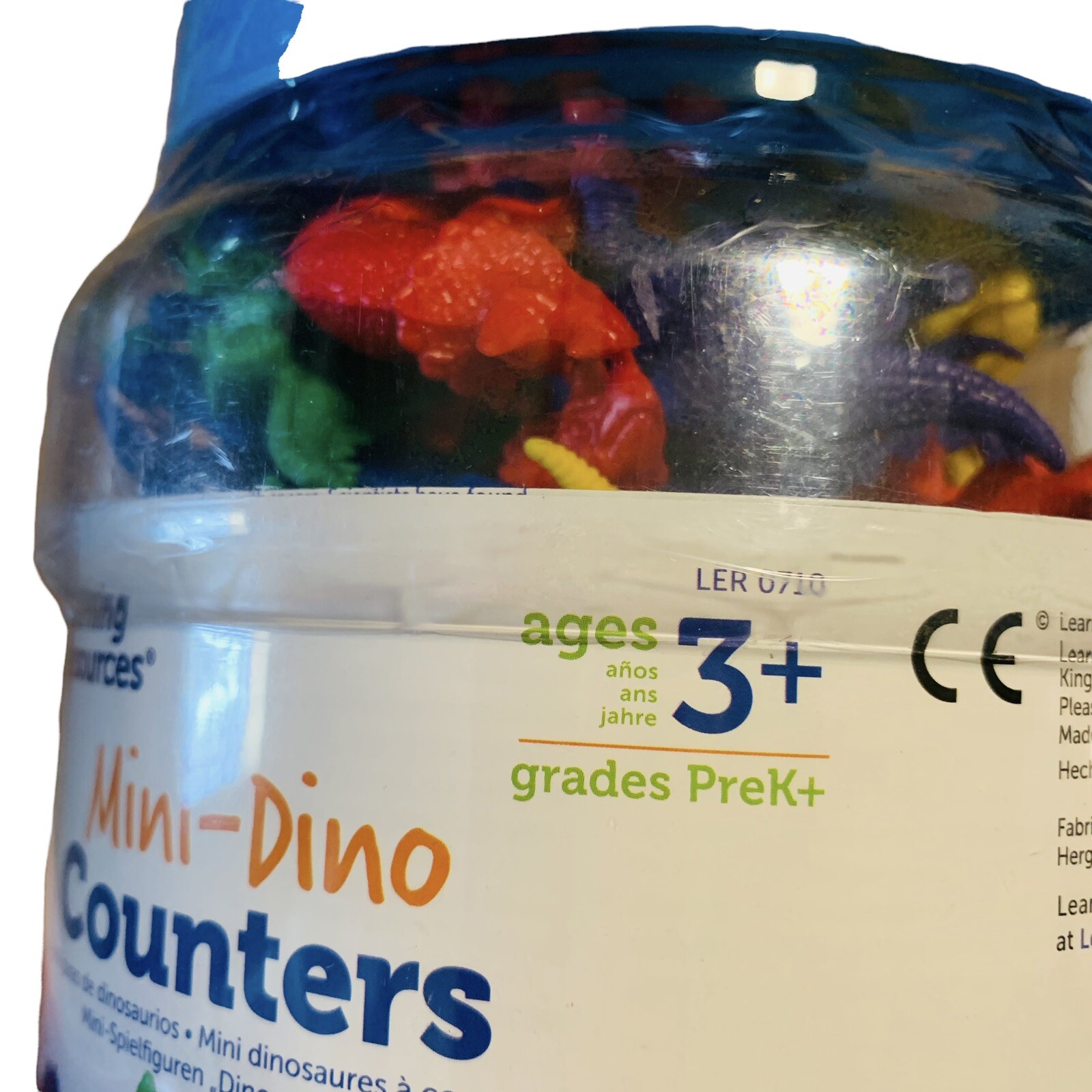 LEARNING RESOURCES MINI DINOS 108pk Counters Home School Classroom Shapes Colors
