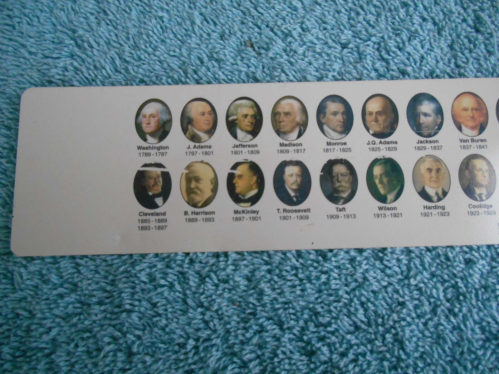 HUNTINGTON LEARNING CENTER PRESIDENTS OF OUR COUNTRY 12 INCH PLASTIC RULER