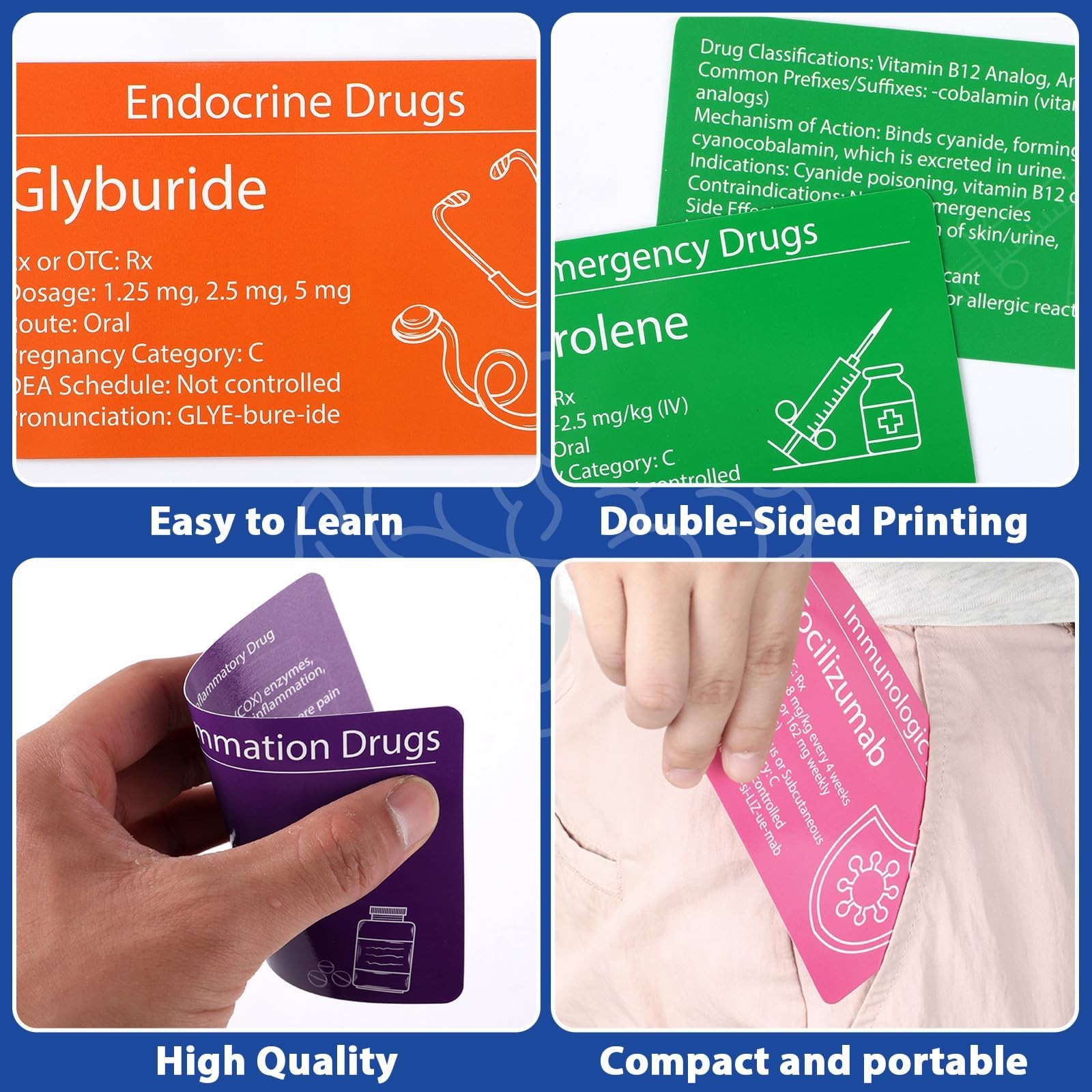 300 Pharmacology Flash Cards Nursing Students Med Essentials Flash Cards with…