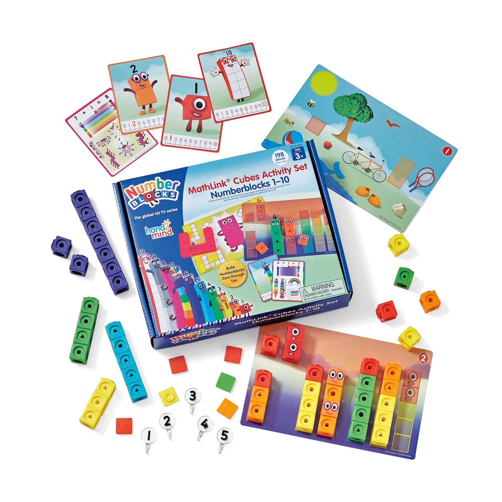 New – hand2mind MathLink Cubes Numberblocks 1-10 Activity Set – Ages 3+