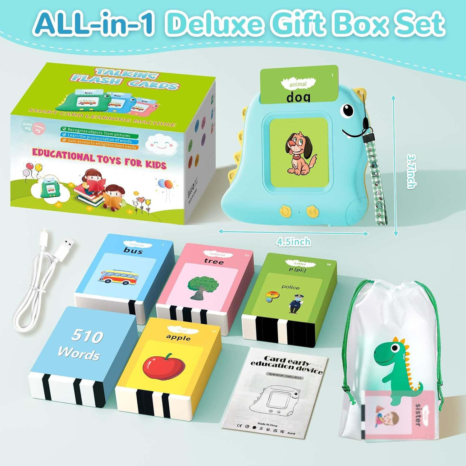 Interactive Flash Cards for Toddlers, Educational Autism Sensory Learning Toys