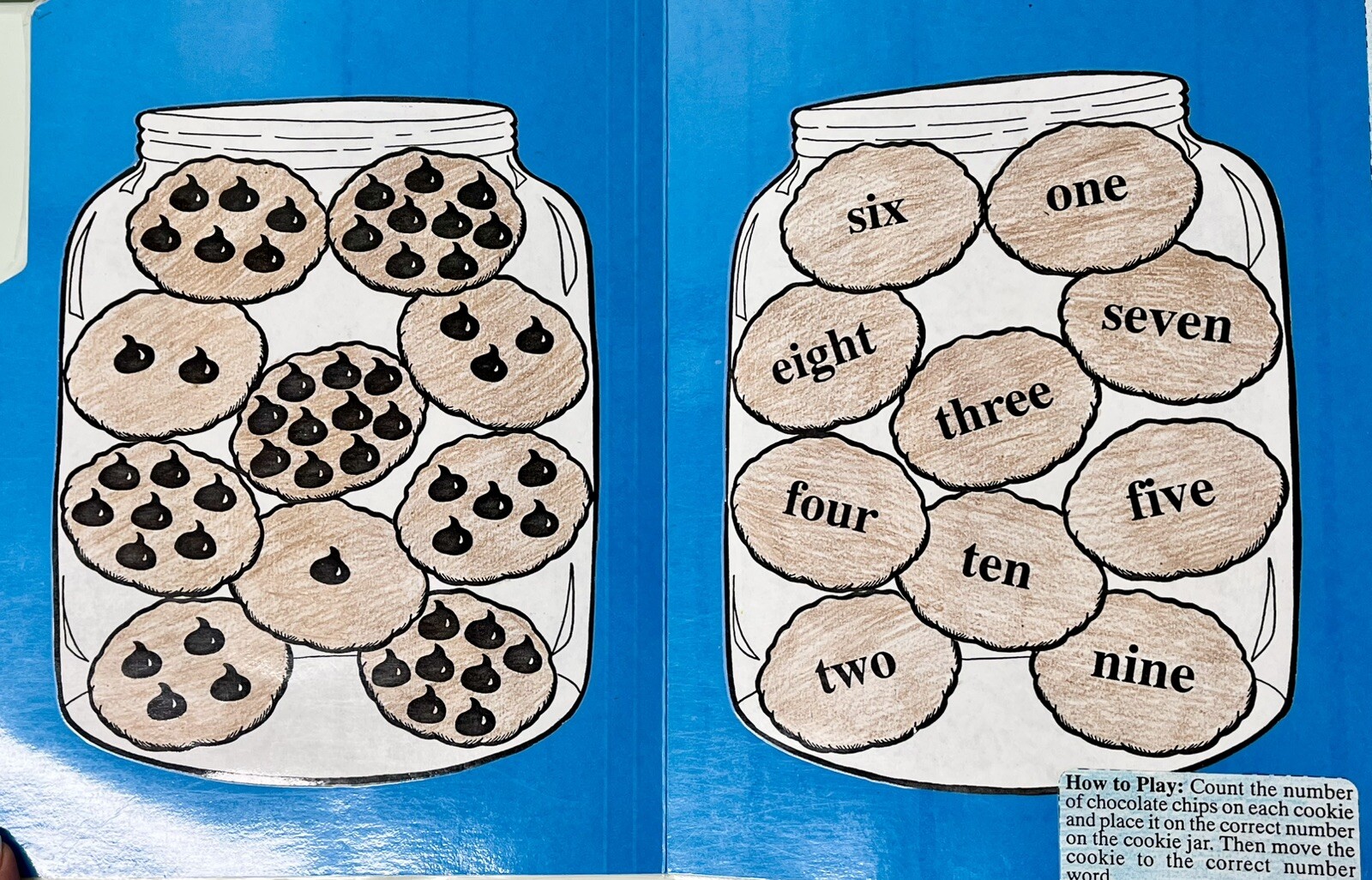 Cookie Counters: Numbers Game 1-10 Grades K-1 Carson Dellosa File Folder Game