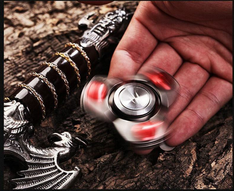 Steel Alloy Fidget Hand Spinner Finger Gyro Toys EDC Focus Stress Reliever