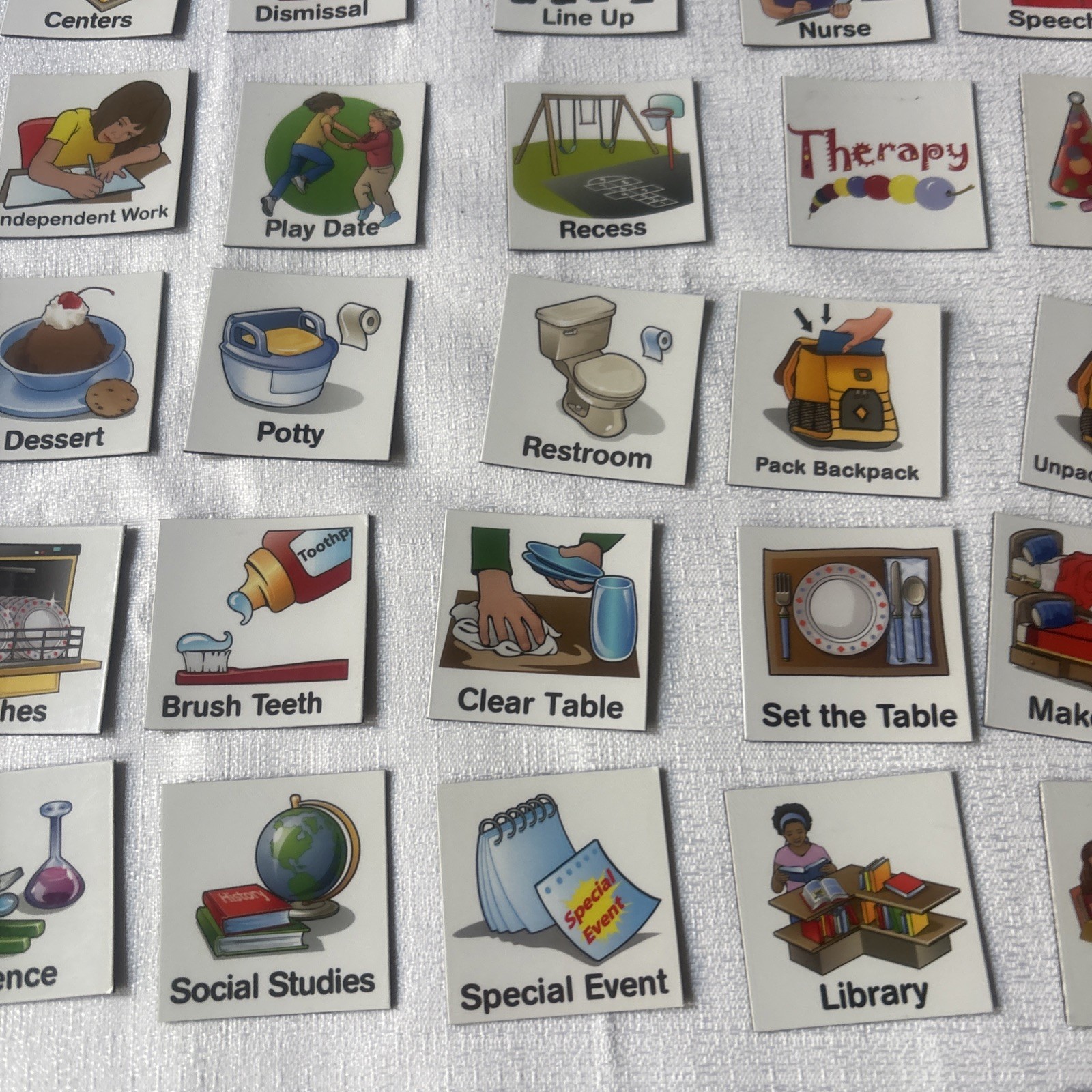 Autism Magnet schedule 132 Piece Set