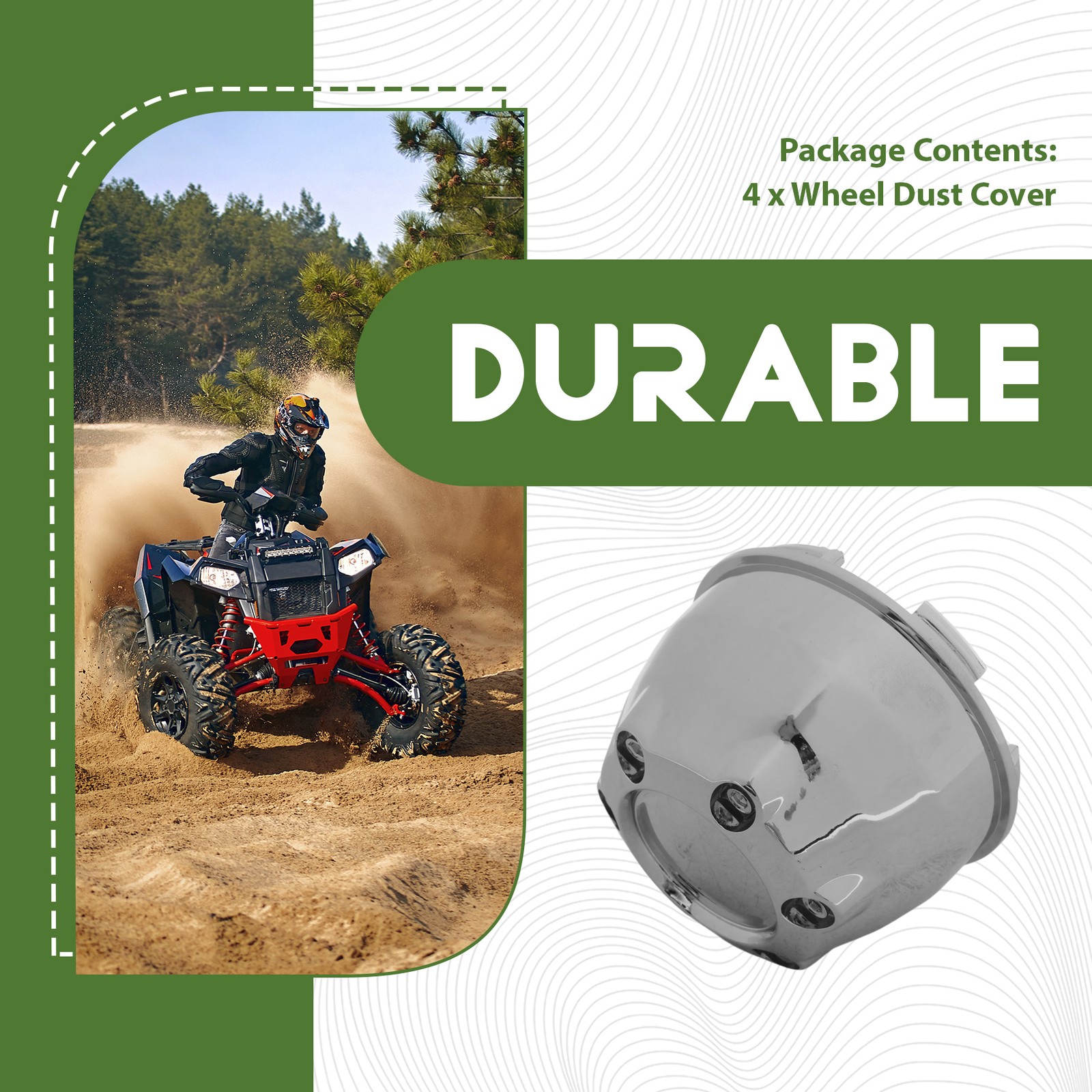 Wheel Dust Cover for ODES 650 800 1000 ATV UTV Dominator X2 X4 104052300204698