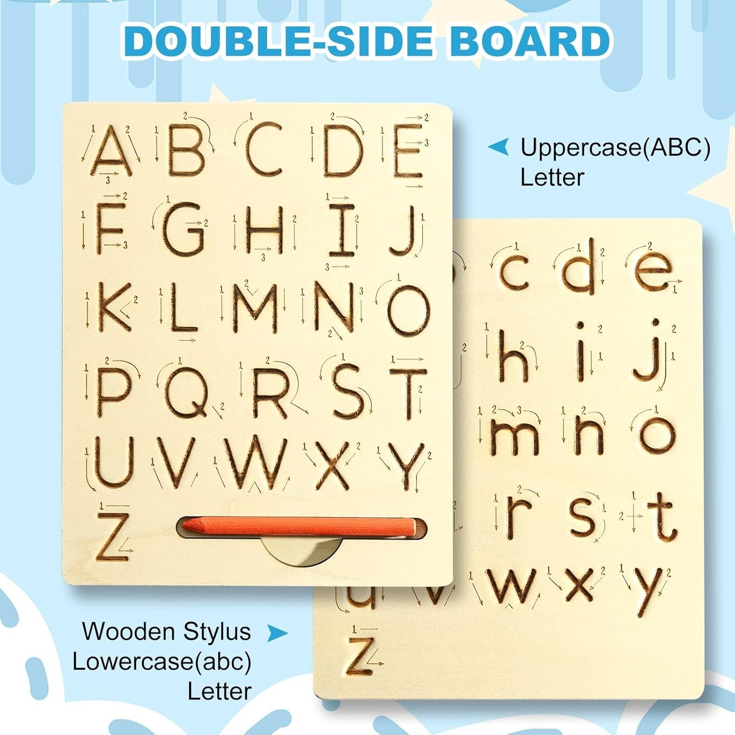 Portable Double-Sided Handwriting Practice Board – Fun Learning for Toddlers