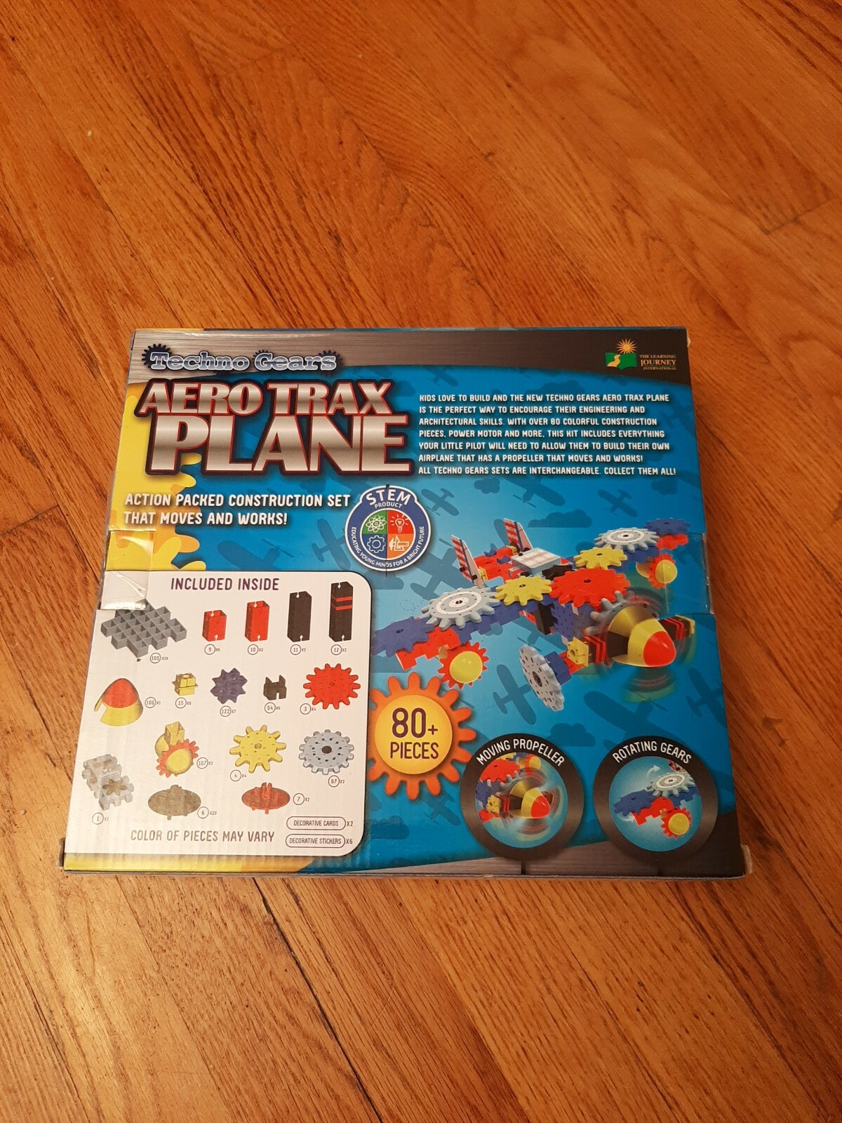 Techno Gears AERO TRAX PLANE Stem Educational Building Toy New