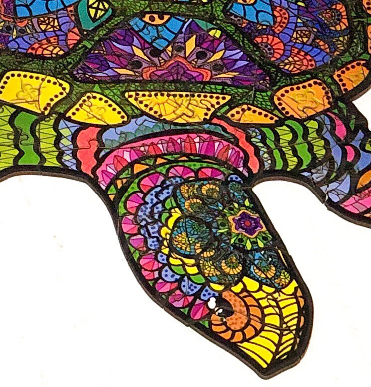 Animal wooden puzzle Long-lived Turtle -gift ecofriendly puzzle medium and large