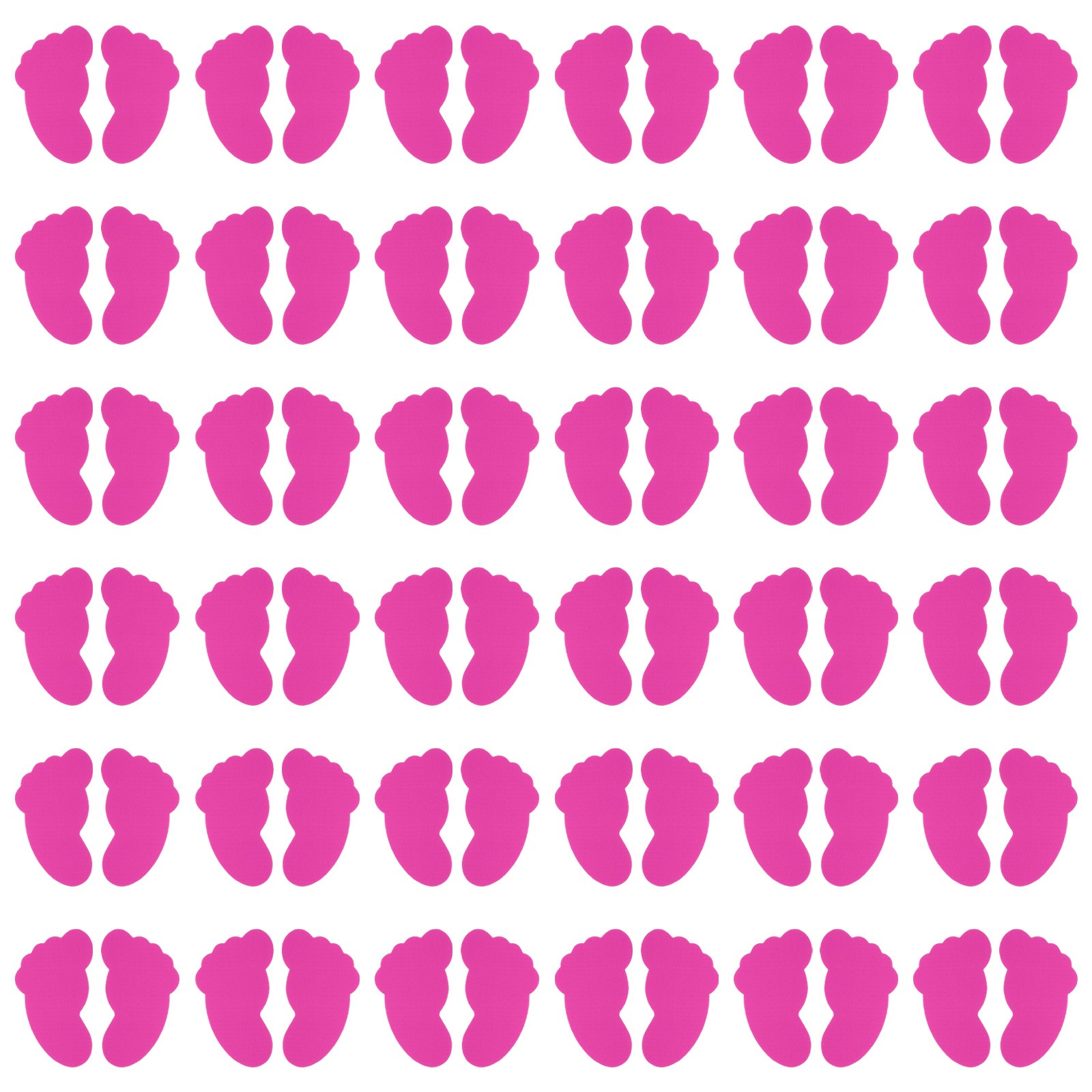 36 Pairs Foot Shaped Carpet Markers, Nylon Floor Spots Markers, Pink