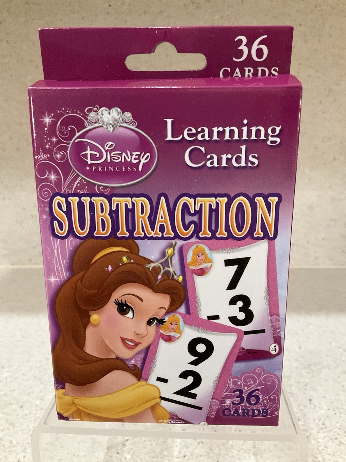 Disney Princess Subtraction Learning Game Cards Educational Flash Cards Math NEW