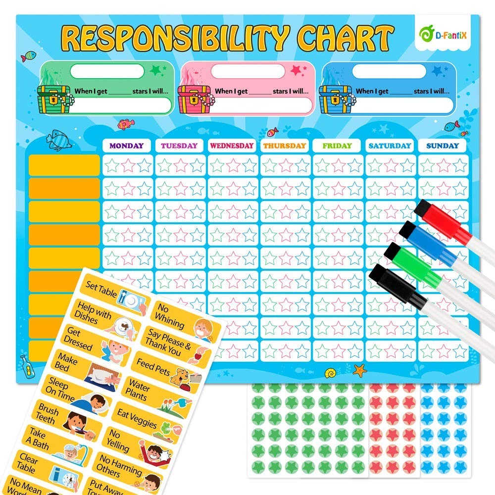 Magnetic Chore Chart for Kids – Reward System, Daily Routine & Good Behavior Tra