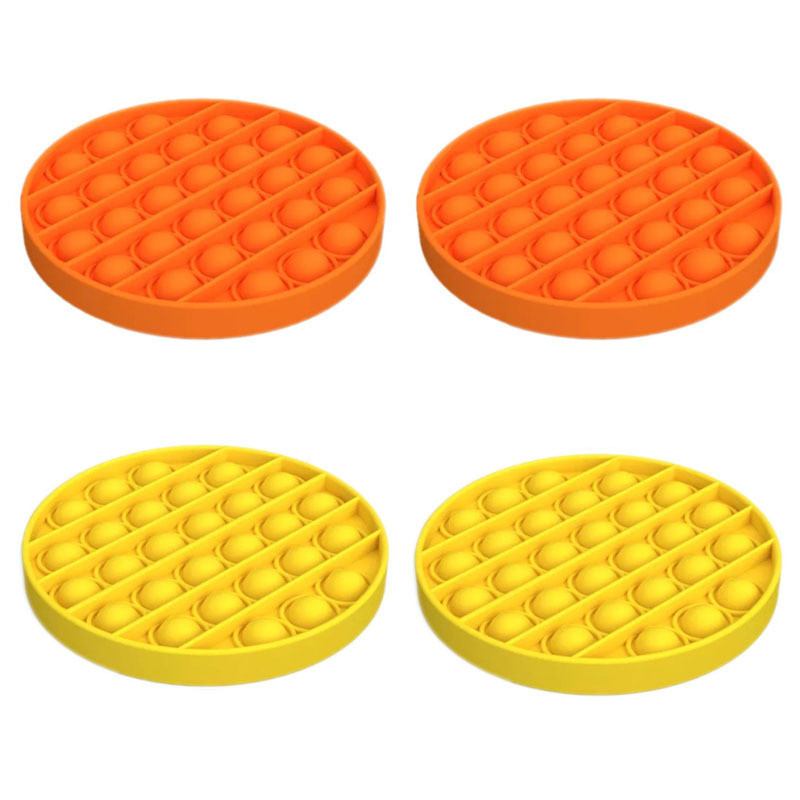 4x Kids Pop It Push Pop Bubble Silent Sensory Fidget Stress Relief Toy
