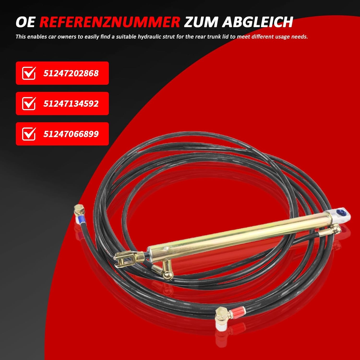 Trunk lid hydraulic cylinder 2000-2008 For BMW E66 E67 E65 745i 750i 760i