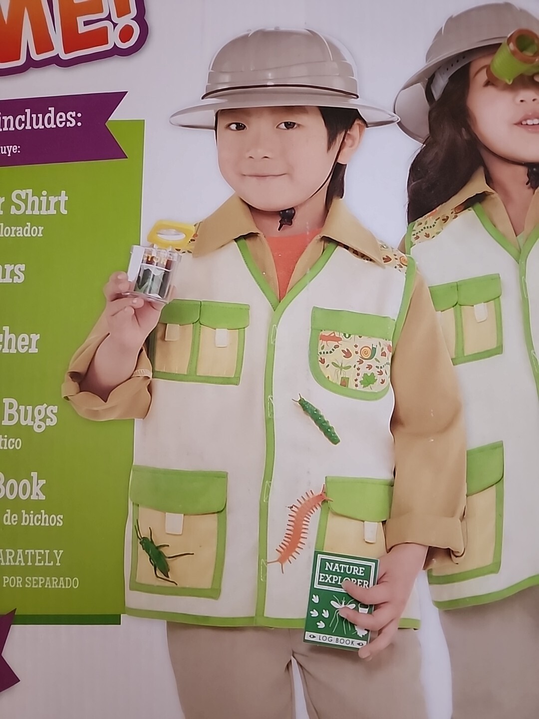 Amazing Me! Explorer Kit Child’s Small 4-6 Costume Shirt Bug Catcher Binoculars
