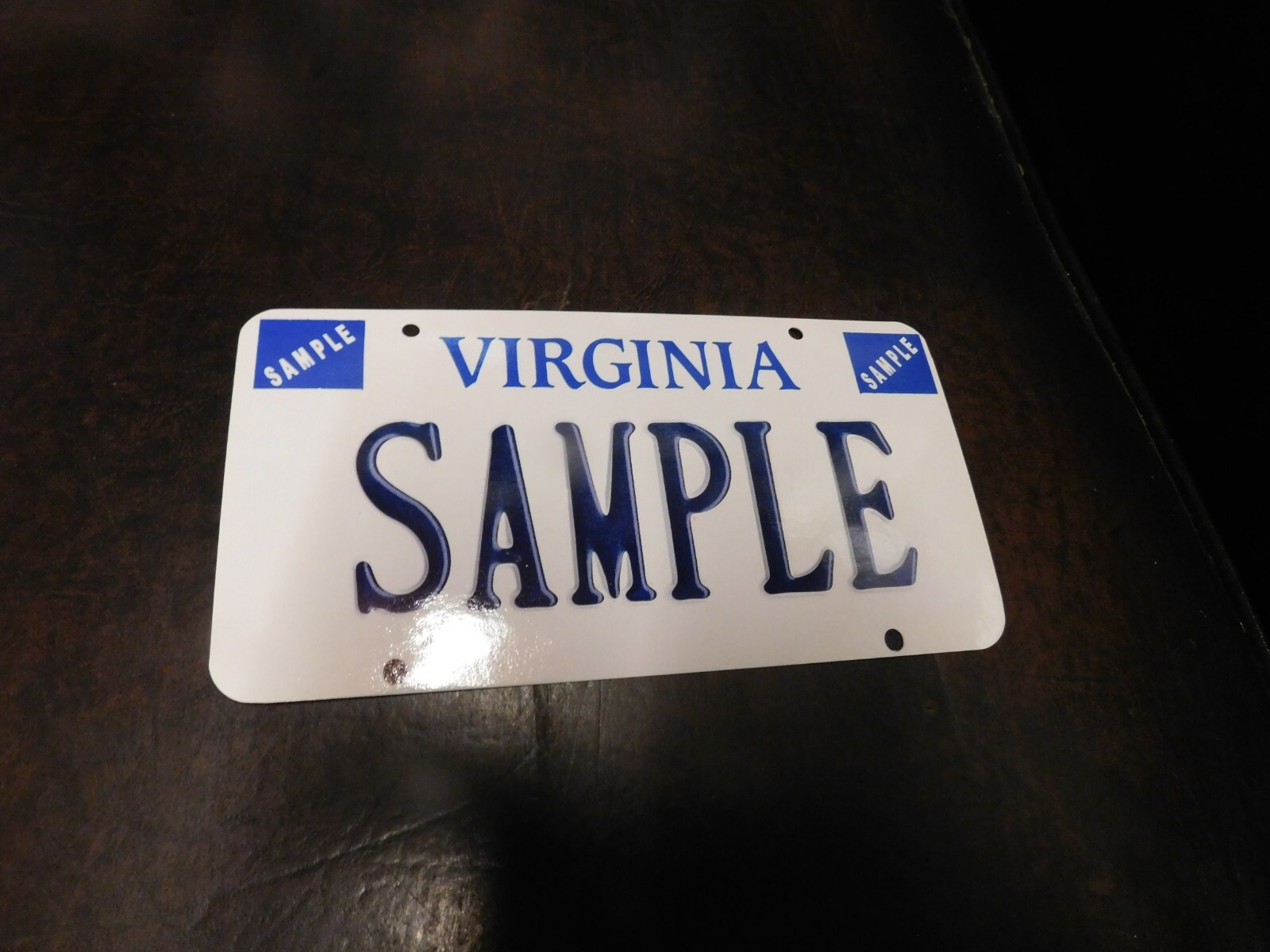 Flash Card Miniature Glossy Paper License Plate 2001 Series Sample Virginia