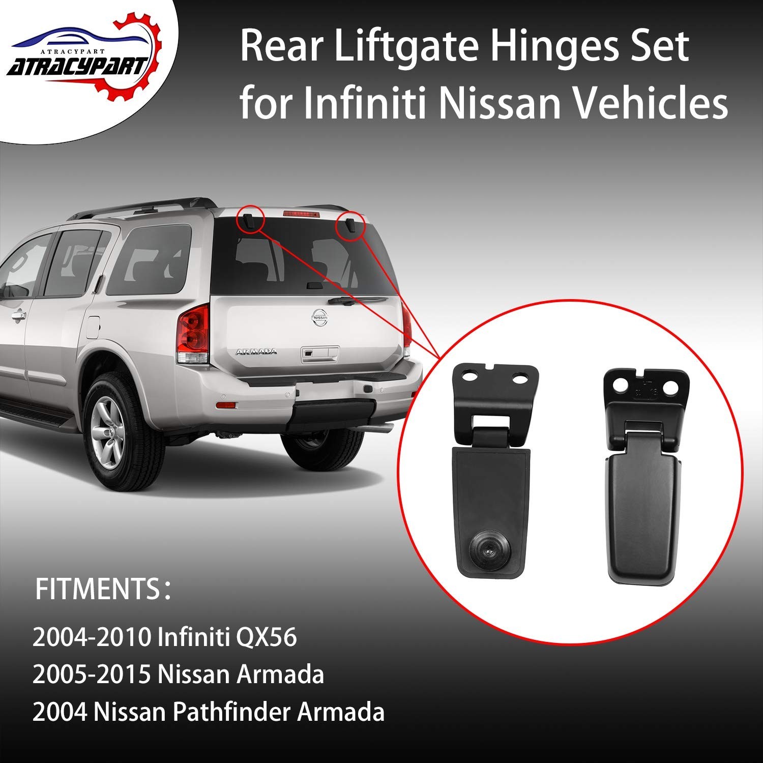 Rear Window Hinge Set Liftgate Glass Hinge Right & Left | Replacement for 200…