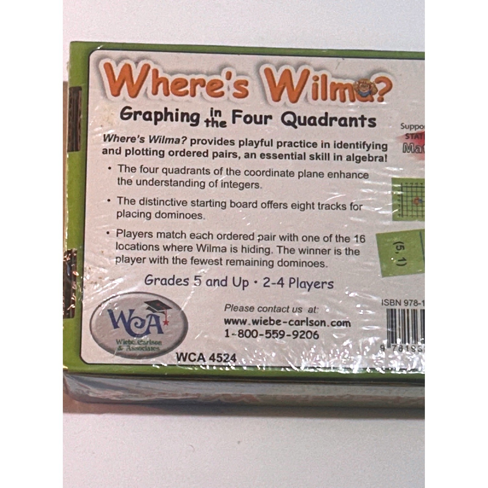 2 Math WCA Learning Games Where’s Wilma Graphing Original Fraction Dominoes New