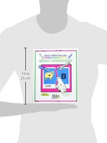 Didax Basic Skills Learning Puzzle Set Silent Consonants Self-Matching Puzzles 