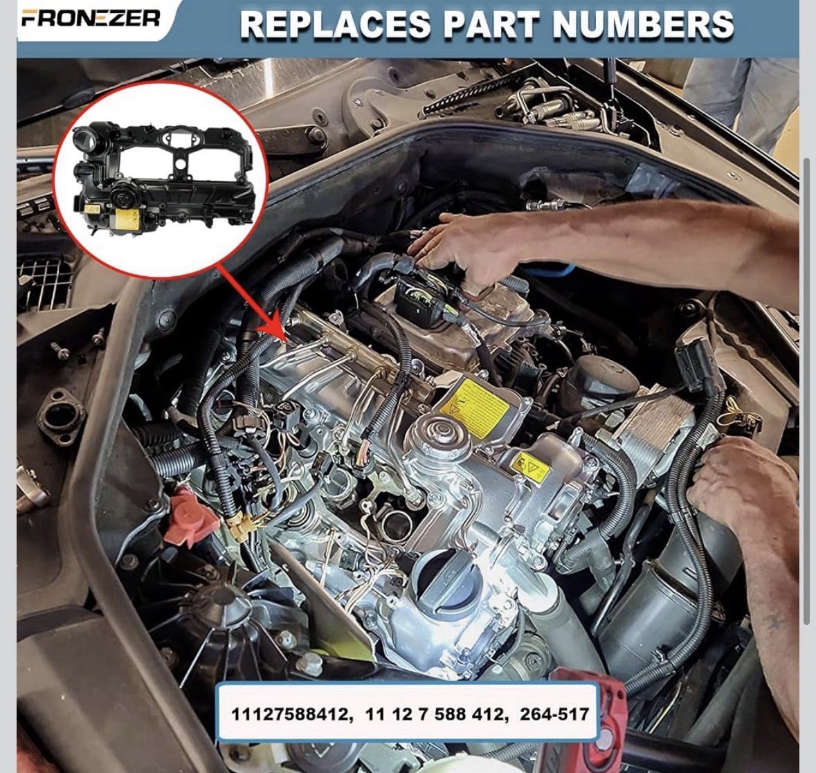 N20 Engine Valve Cover Kit with Gasket, Bolts & Oil Filler Cap Compatible wit…