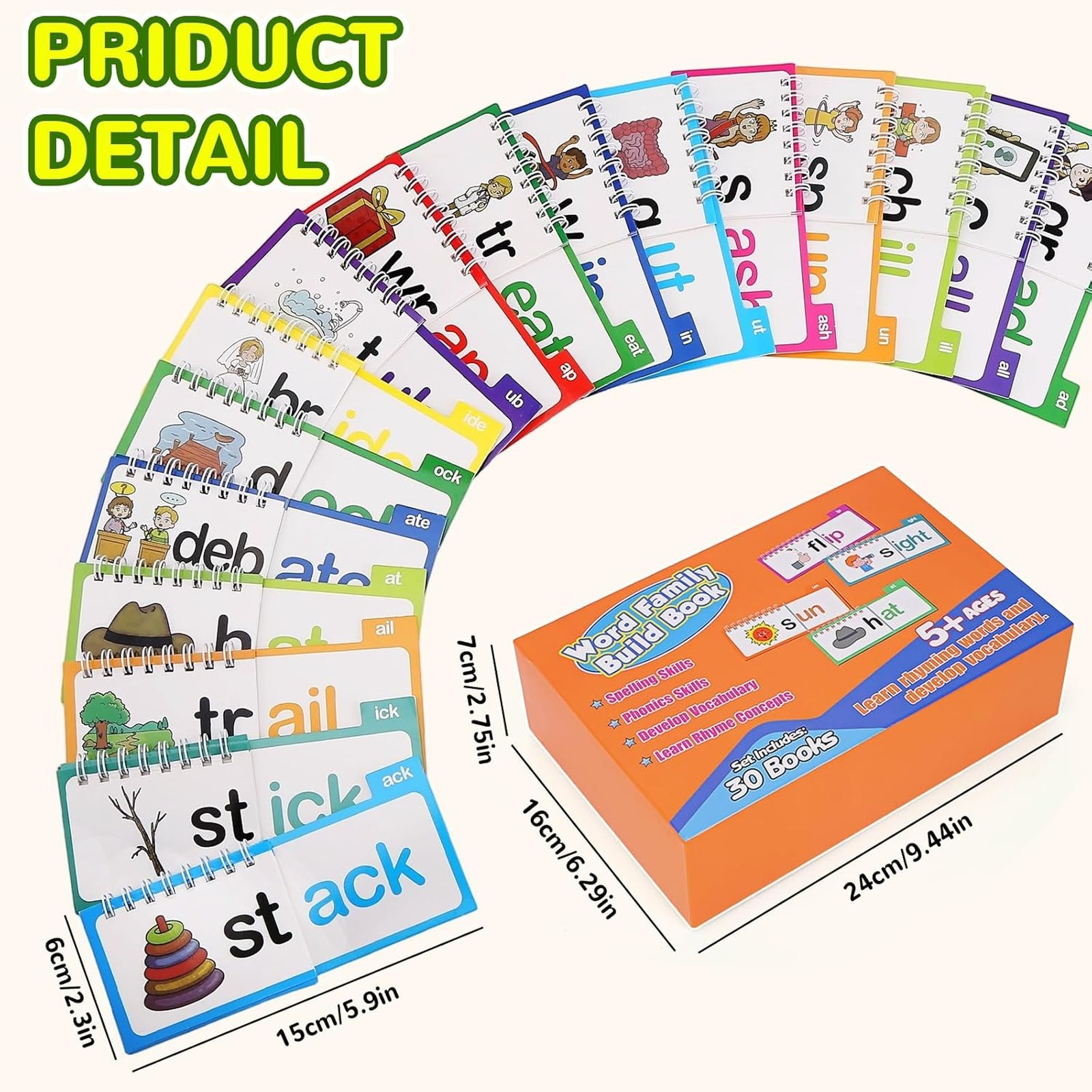 Read and Rhyme Flip Books, Phonics Flash Cards, Sight Words, Kindergarten