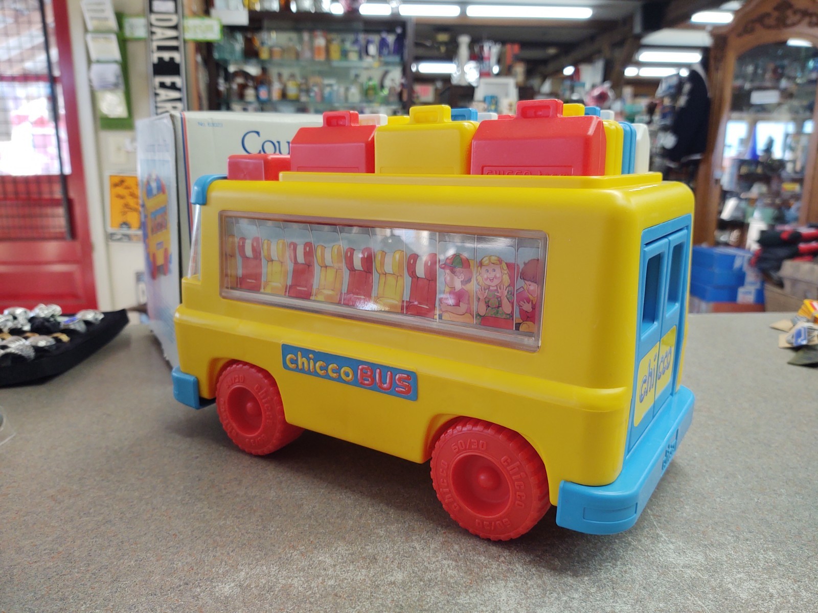 Vintage CHICCO Italy 63023 COUNTING Numbers SCHOOL BUS Complete – Original Box