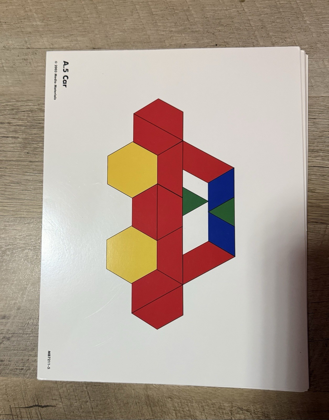 Learning Pattern Blocks, Learning Resources, 250ct, w/2 Sets Pattern Block Cards