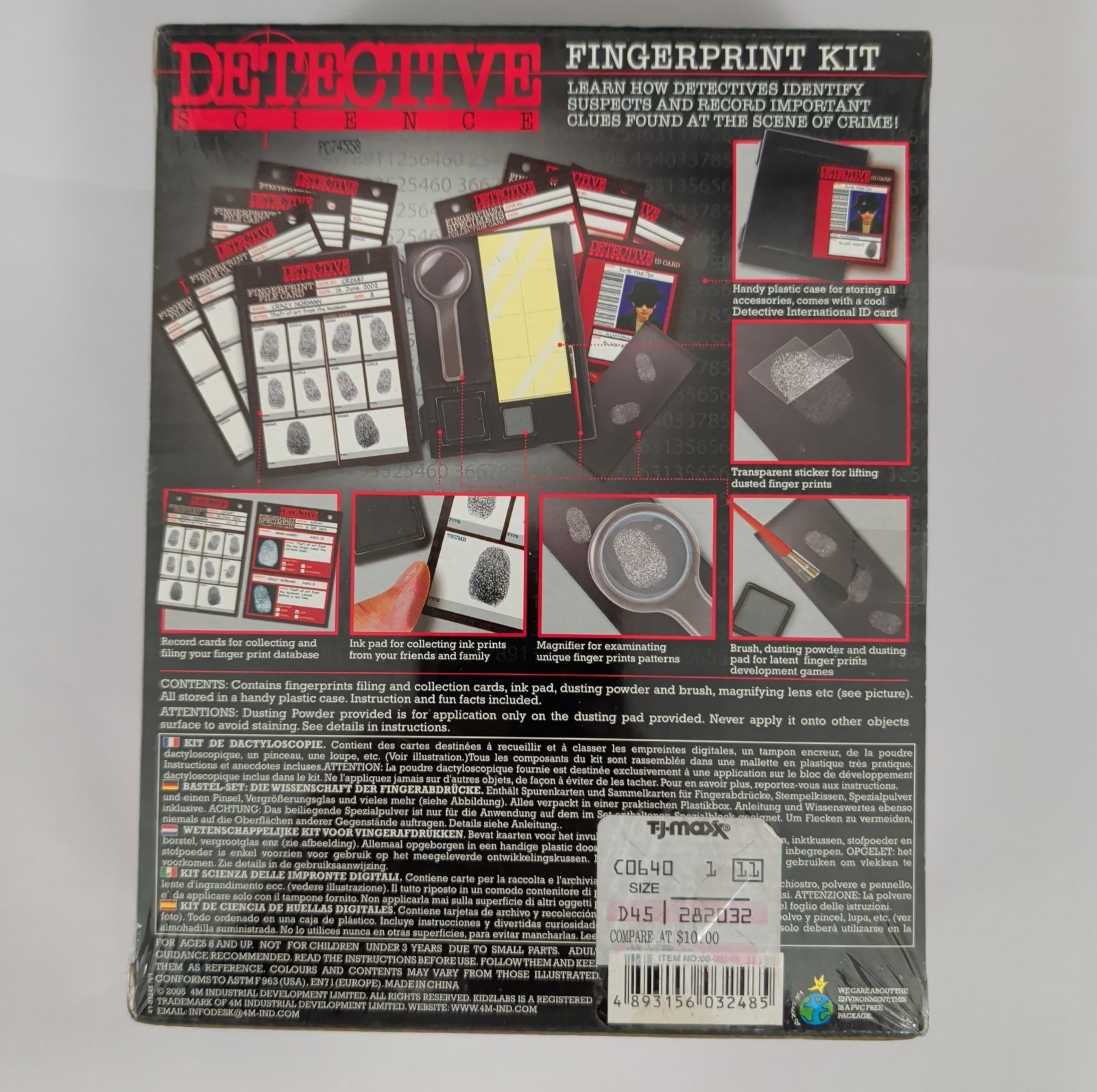 Kidzlabs ~Detective Science Fingerprint Kit ~Creative Learning Fun ~New/Sealed