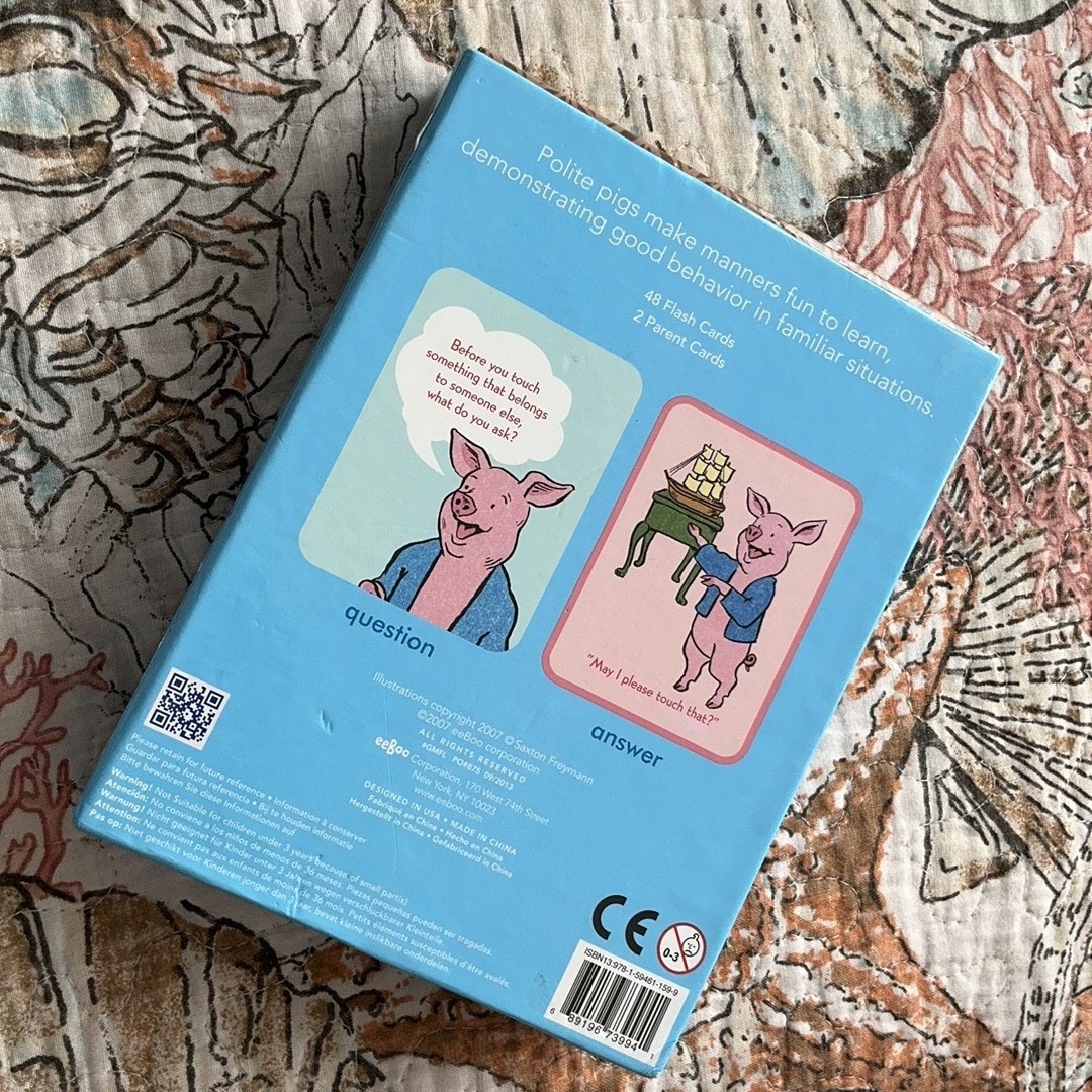 eeBoo Good Manners Flash Cards Set – Polite Behavior Teaching Cards