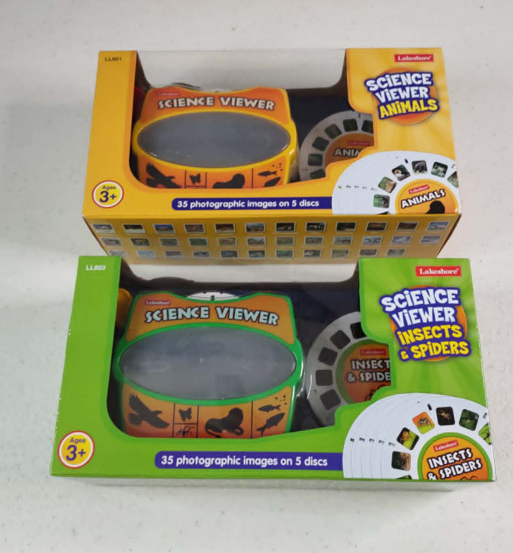 2 Lakeshore Science Viewer Animals + Insects & Spiders 35 Photos on 5 Discs NEW