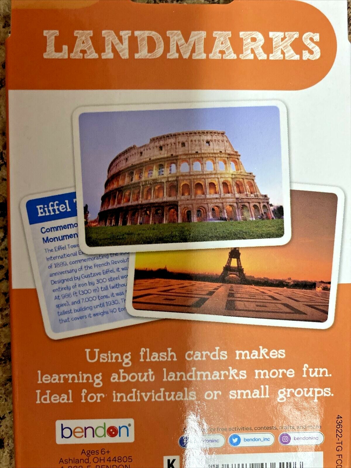 Bendon Animals, Dinosaurs, Landmarks and Space Flash Cards CHOICE – 4 NEW!